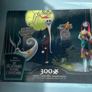 EUC Disney Nightmare Before Christmas Jigsaw Puzzle 300 Pieces - Jack Sally Zero